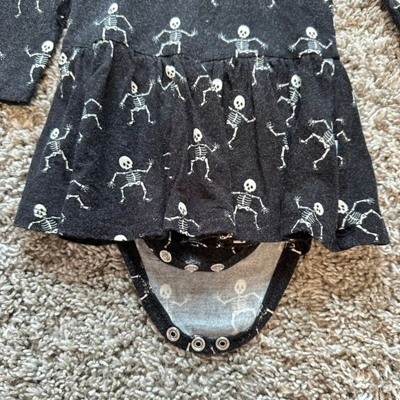 Posh Peanut Baby Girl Dress Bodysuit 12-18 Months Skeleton Halloween Bamboo Glow - Picture 2 of 3